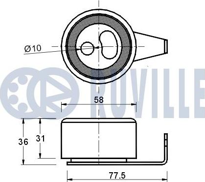 Ruville 540507 - Натяжной ролик, ремень ГРМ autodnr.net