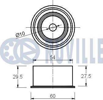 Ruville 540519 - Направляющий ролик, зубчатый ремень avtokuzovplus.com.ua