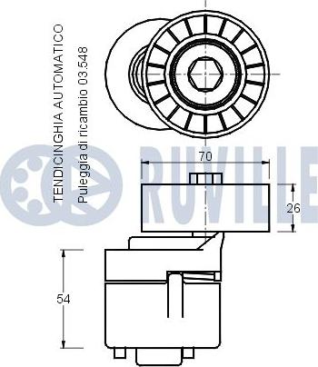 Ruville 540541 - Натягувач ременя, клинові зуб. autocars.com.ua