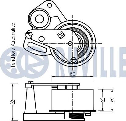 Ruville 540563 - Натяжной ролик, ремень ГРМ avtokuzovplus.com.ua