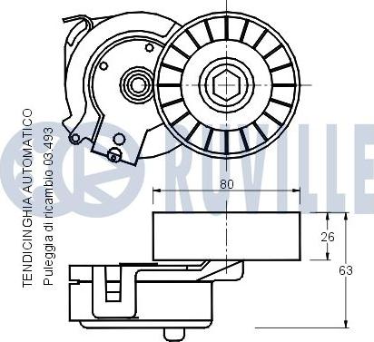 Ruville 540564 - Натягувач ременя, клинові зуб. autocars.com.ua