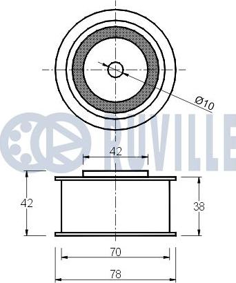 Ruville 540580 - Направляющий ролик, зубчатый ремень avtokuzovplus.com.ua