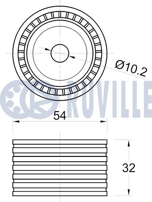 Ruville 540584 - Направляющий ролик, зубчатый ремень avtokuzovplus.com.ua