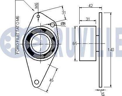 Ruville 540590 - Паразитний / Провідний ролик, зубчастий ремінь autocars.com.ua