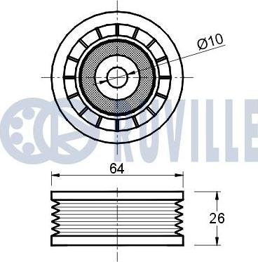 Ruville 540592 - Паразитний / провідний ролик, поліклиновий ремінь autocars.com.ua