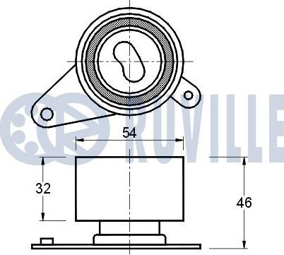 Ruville 540596 - Натяжна ролик, ремінь ГРМ autocars.com.ua