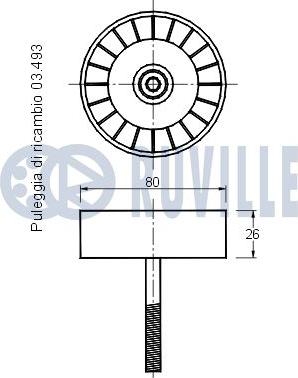 Ruville 540600 - Паразитний / провідний ролик, поліклиновий ремінь autocars.com.ua