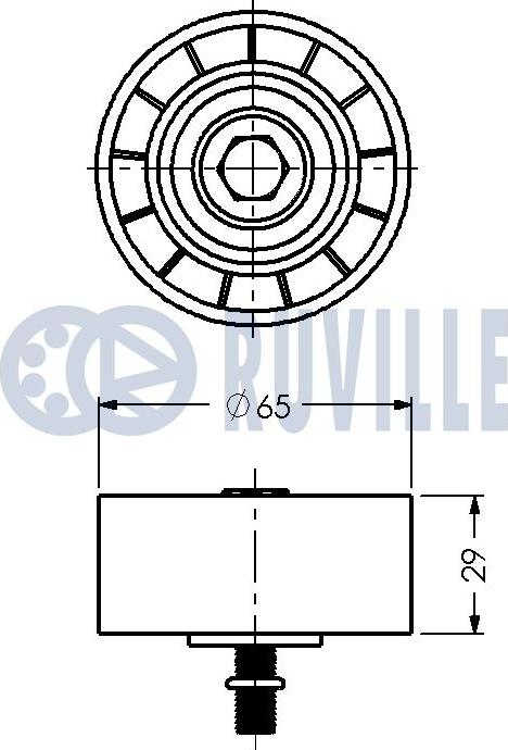 Ruville 540601 - Паразитний / провідний ролик, поліклиновий ремінь autocars.com.ua