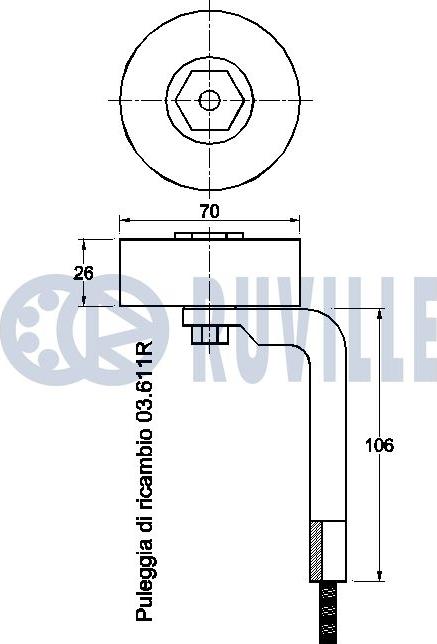 Ruville 540604 - Натягувач ременя, клинові зуб. autocars.com.ua