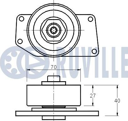 Ruville 540615 - Паразитний / провідний ролик, поліклиновий ремінь autocars.com.ua