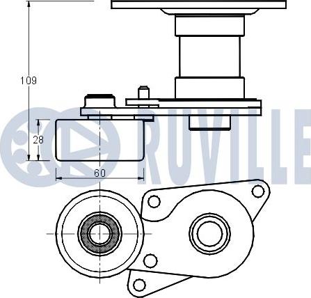 Ruville 540618 - Натягувач ременя, клинові зуб. autocars.com.ua