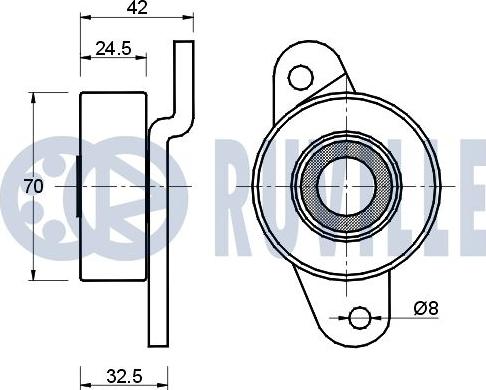 Ruville 540622 - Натяжитель, поликлиновый ремень avtokuzovplus.com.ua