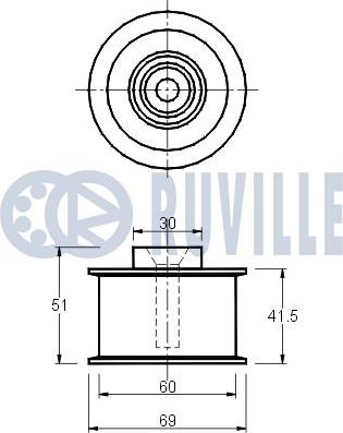 Ruville 540640 - Паразитний / Провідний ролик, зубчастий ремінь autocars.com.ua