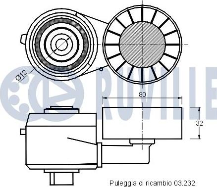 Ruville 540645 - Натяжитель, поликлиновый ремень avtokuzovplus.com.ua