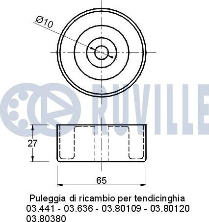 Ruville 540661 - Паразитний / провідний ролик, поліклиновий ремінь autocars.com.ua