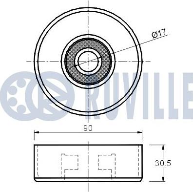 Ruville 540672 - Паразитний / провідний ролик, поліклиновий ремінь autocars.com.ua