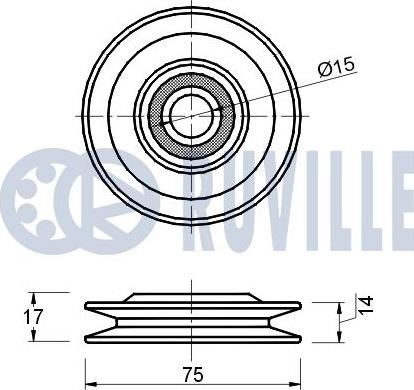 Ruville 540674 - Паразитний / провідний ролик, поліклиновий ремінь autocars.com.ua