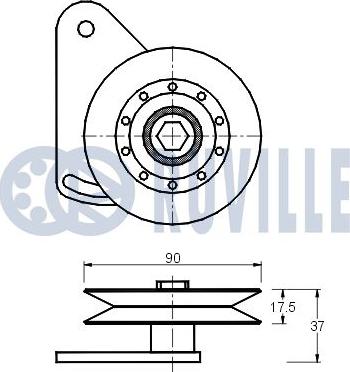 Ruville 540683 - Натягувач ременя, клинові зуб. autocars.com.ua