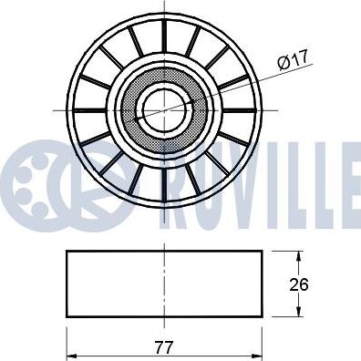 Ruville 540701 - Паразитний / провідний ролик, поліклиновий ремінь autocars.com.ua