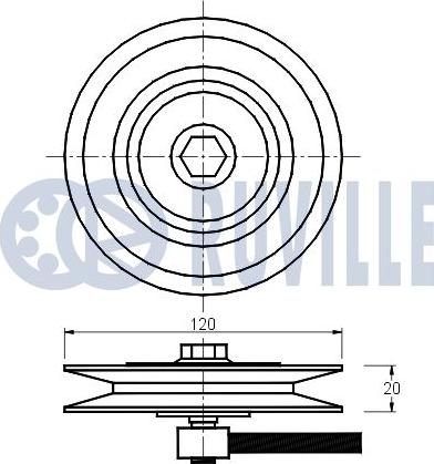 Ruville 540703 - Натяжитель, поликлиновый ремень avtokuzovplus.com.ua