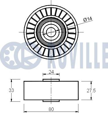 Ruville 540715 - Паразитний / провідний ролик, поліклиновий ремінь autocars.com.ua