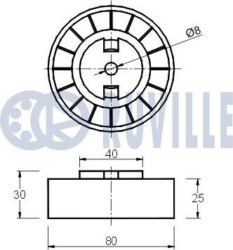 Ruville 540717 - Паразитний / провідний ролик, поліклиновий ремінь autocars.com.ua