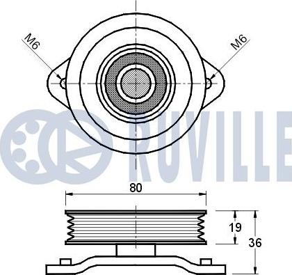 Ruville 540718 - Натягувач ременя, клинові зуб. autocars.com.ua