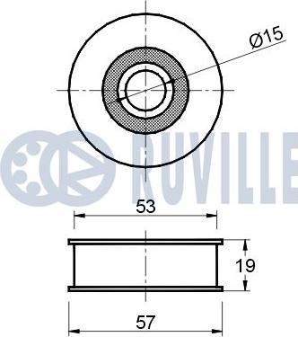 Ruville 540721 - Паразитний / провідний ролик, поліклиновий ремінь autocars.com.ua