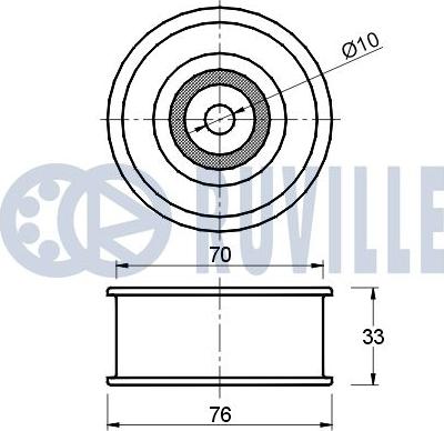 Ruville 540731 - Паразитний / провідний ролик, поліклиновий ремінь autocars.com.ua