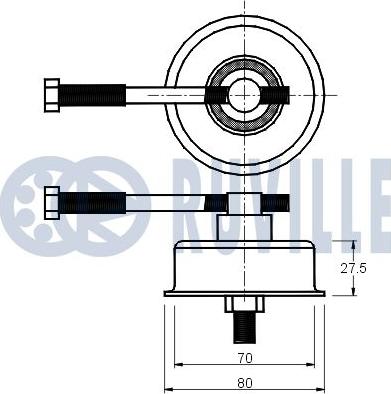 Ruville 540739 - Натягувач ременя, клинові зуб. autocars.com.ua