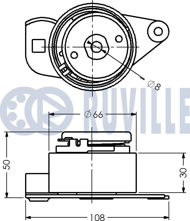 Ruville 540769 - Натяжна ролик, ремінь ГРМ autocars.com.ua