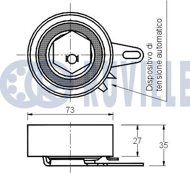 Ruville 540771 - Натяжной ролик, ремень ГРМ avtokuzovplus.com.ua