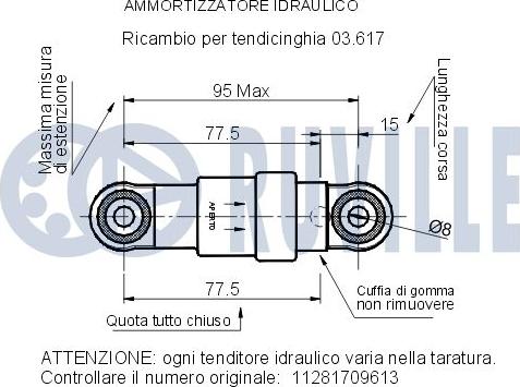 Ruville 540776 - Амортизатор, поліклиновий ремінь autocars.com.ua