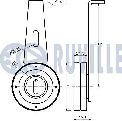 Ruville 540797 - Натягувач ременя, клинові зуб. autocars.com.ua