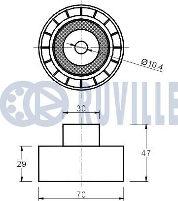 Ruville 540803 - Направляющий ролик, зубчатый ремень avtokuzovplus.com.ua