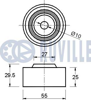 Ruville 540850 - Направляющий ролик, зубчатый ремень avtokuzovplus.com.ua