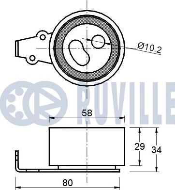 Ruville 540855 - Натяжной ролик, ремень ГРМ avtokuzovplus.com.ua