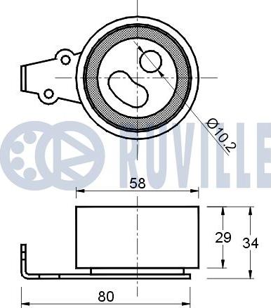 Ruville 540858 - Натяжной ролик, ремень ГРМ autodnr.net