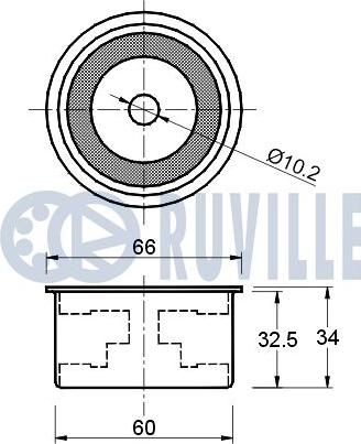 Ruville 540859 - Паразитний / Провідний ролик, зубчастий ремінь autocars.com.ua