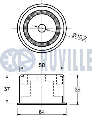 Ruville 540860 - Направляющий ролик, зубчатый ремень avtokuzovplus.com.ua