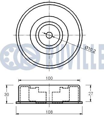 Ruville 540861 - Направляющий ролик, зубчатый ремень avtokuzovplus.com.ua