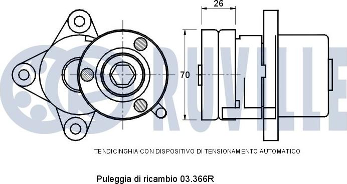 Ruville 540895 - Натяжитель, поликлиновый ремень autodnr.net