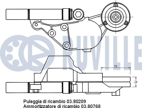 Ruville 540901 - Натяжитель, поликлиновый ремень avtokuzovplus.com.ua