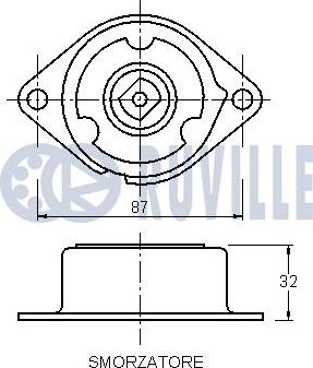 Ruville 540904 - Натягувач ременя, клинові зуб. autocars.com.ua