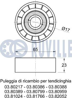 Ruville 540907 - Паразитний / провідний ролик, поліклиновий ремінь autocars.com.ua