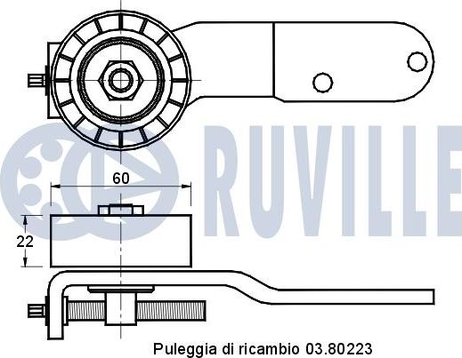 Ruville 540911 - Натягувач ременя, клинові зуб. autocars.com.ua