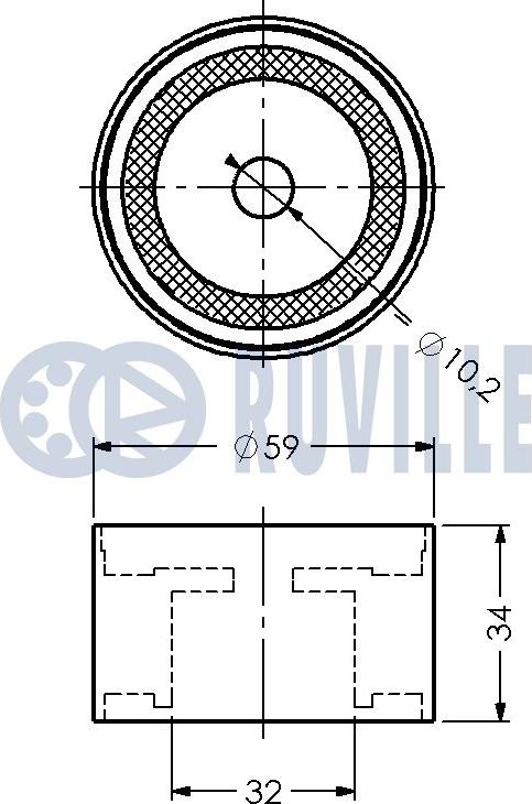 Ruville 540913 - Паразитний / Провідний ролик, зубчастий ремінь autocars.com.ua