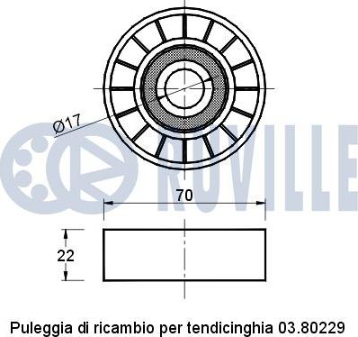 Ruville 540918 - Направляющий ролик, поликлиновый ремень autodnr.net