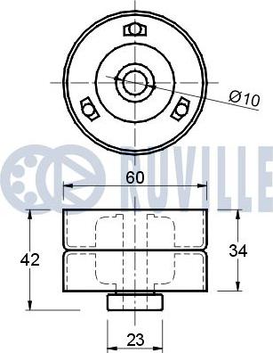 Ruville 540922 - Направляющий ролик, зубчатый ремень avtokuzovplus.com.ua