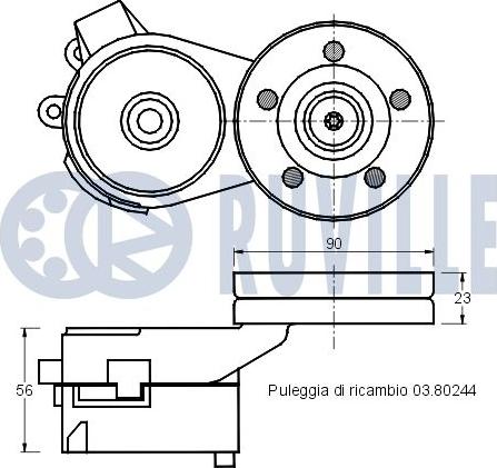 Ruville 540931 - Натягувач ременя, клинові зуб. autocars.com.ua